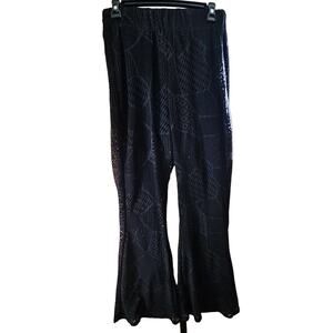 High Rise Wide Leg Sheer Lace Pants Size Medium